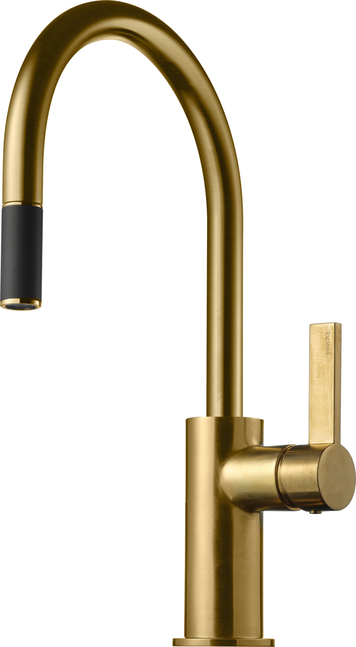 Köksblandare Tapwell ARM375 low Brushed honey gold