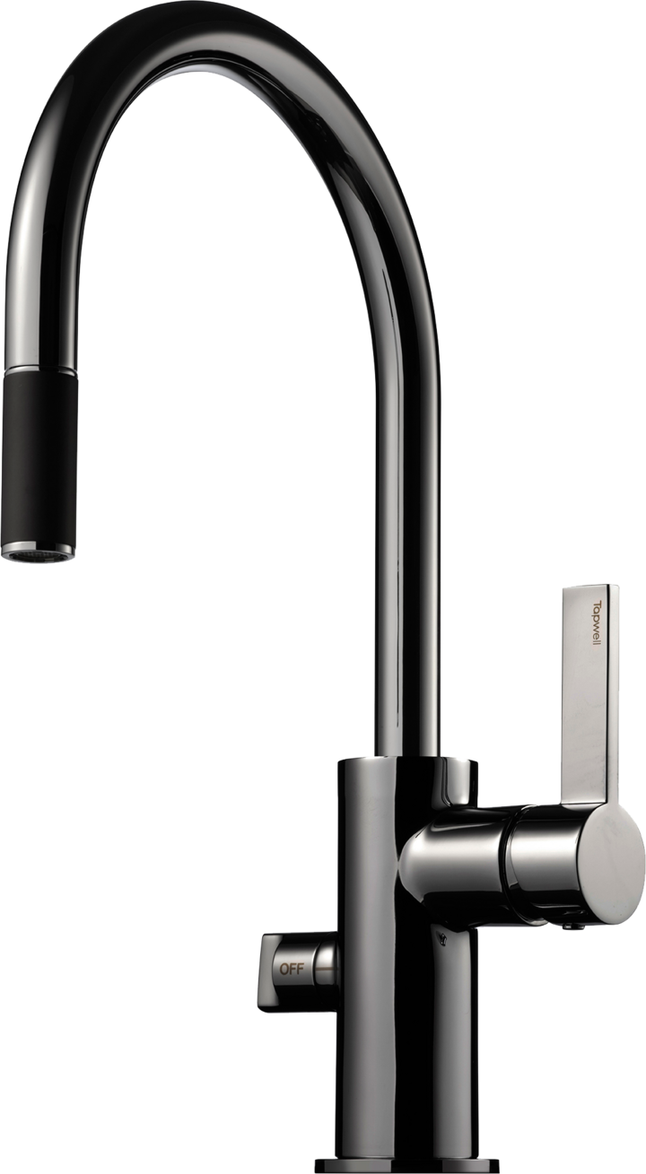 Köksblandare Tapwell ARM385 low Black chrome
