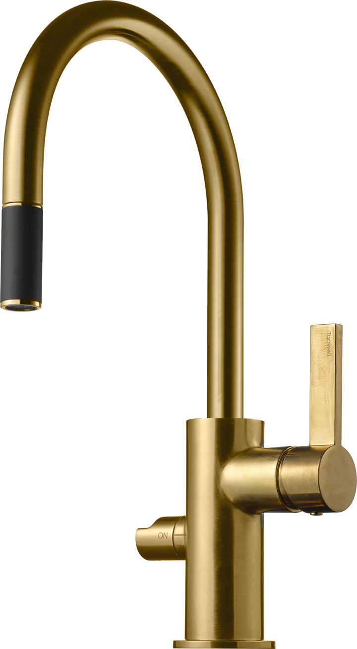 Köksblandare Tapwell ARM385 low Brushed honey gold