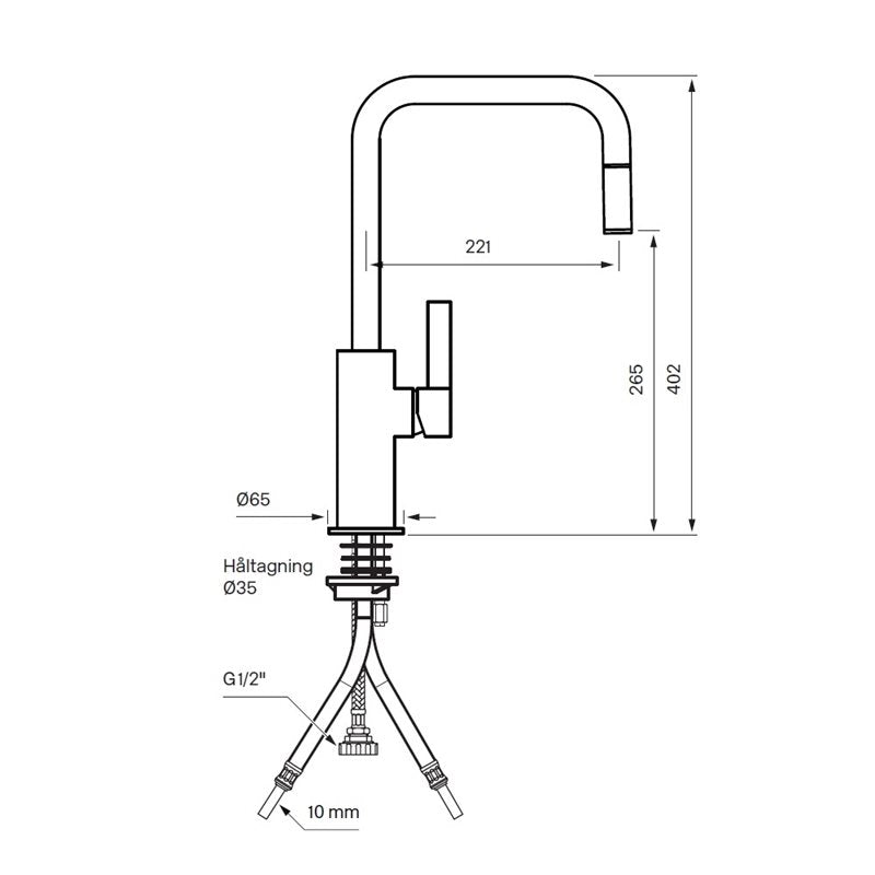 Köksblandare Tapwell ARM985 Brushed nickel