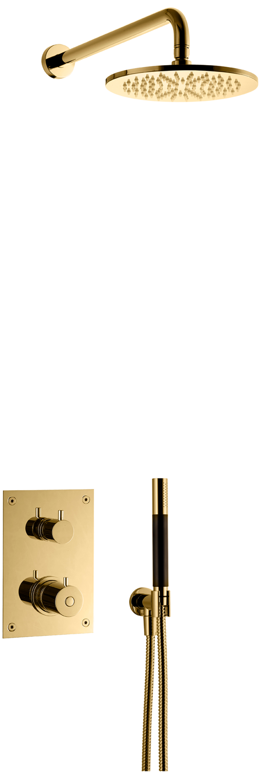 Takduschset Tapwell BOX7268 Mässing Edition 2 för Inbyggnad