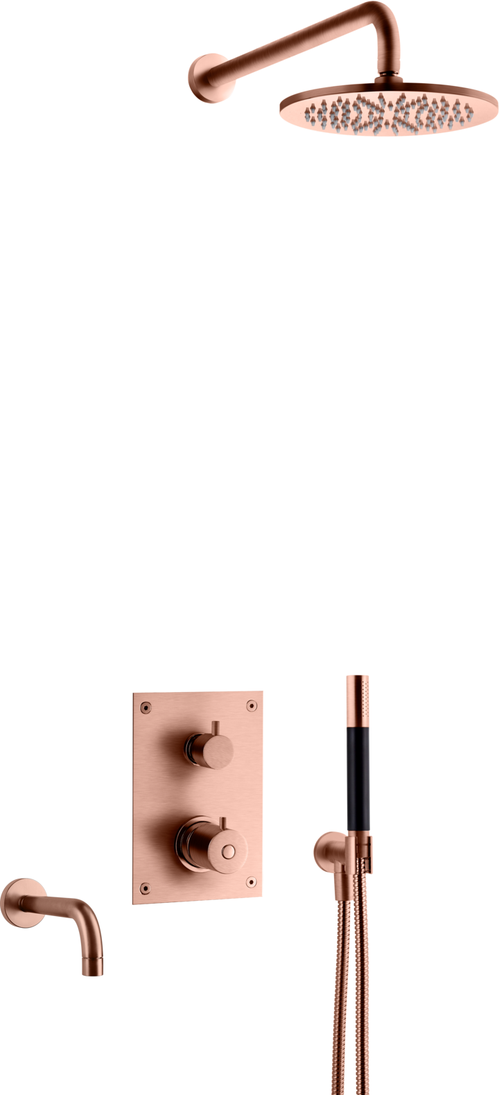 Takduschset Tapwell BOX7368 Koppar Edition 2 för Inbyggnad