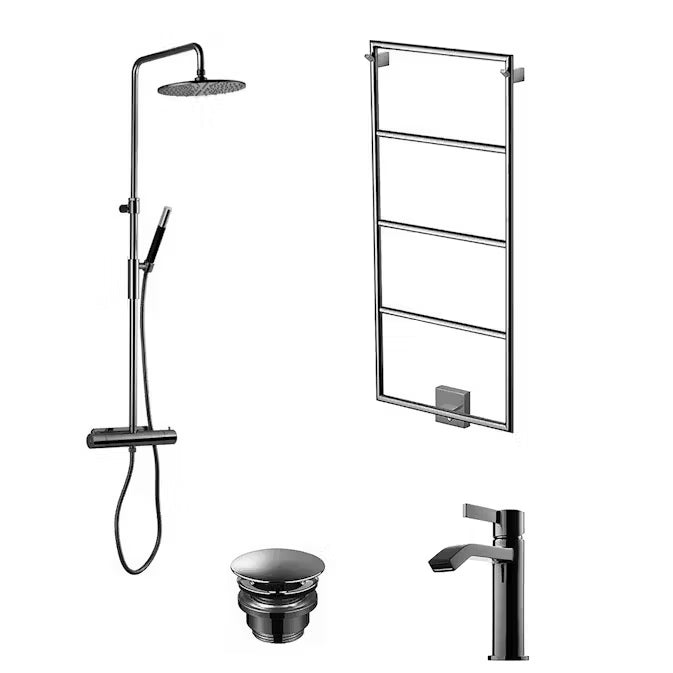 PAKET TAPWELL TVM7200-160, ARM071, TW800-400 och 74400 BLACK CHROME
