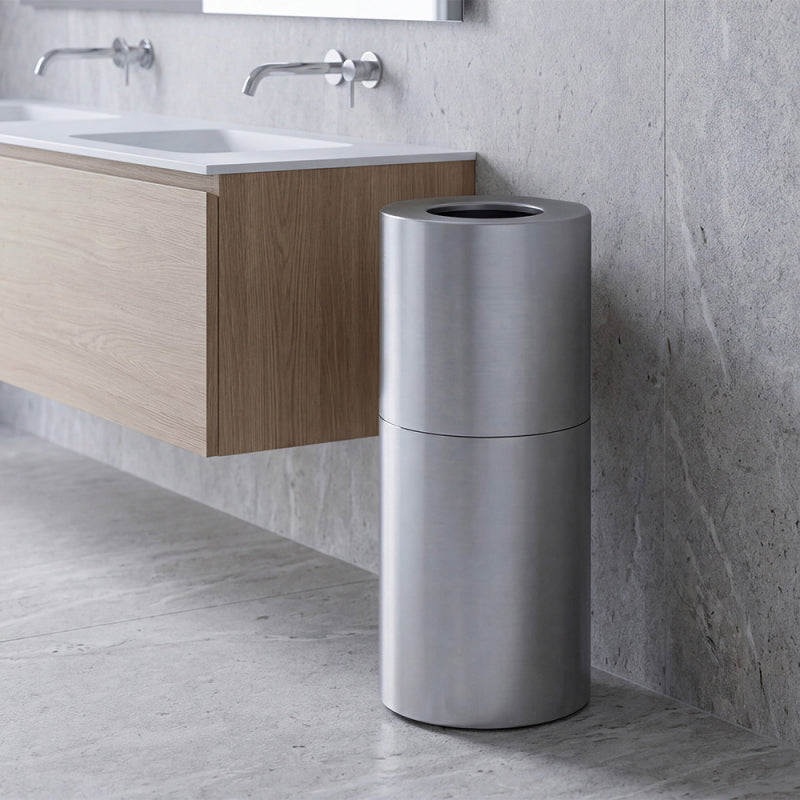 Avfallskorg Stay 50 liter Borstat rostfritt Beslag Design bild 2