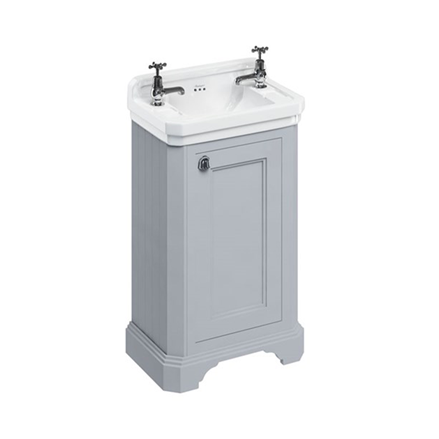 Badrumskommod Burlington Edwardian 52 cm med dörr, grå