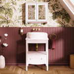 Badrumskommod Burlington Guild 62 cm med bänkskiva, varley vit, carrara
