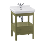 Badrumskommod Burlington Guild 62 cm med tvättställ, carlyle grön, 1 blandarhål
