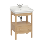 Badrumskommod Burlington Guild 62 cm med tvättställ, ljus ek, 1 blandarhål