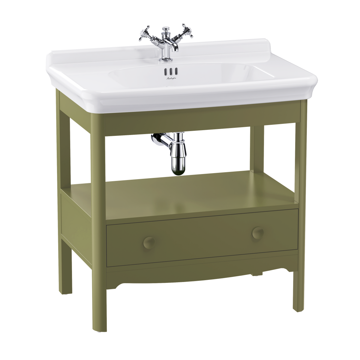 Badrumskommod Burlington Guild 85 cm med tvättställ, carlyle grön, 1 blandarhål