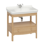 Badrumskommod Burlington Guild 85 cm med tvättställ, ljus ek, 1 blandarhål