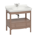 Badrumskommod Burlington Guild 85 cm med tvättställ, mörk ek, 1 blandarhål