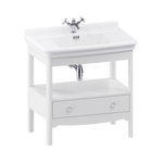 Badrumskommod Burlington Guild 85 cm med tvättställ, varley vit, 1 blandarhål