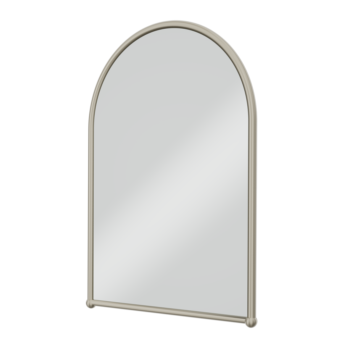 Bågformad spegel Burlington med metallram 50 x 70 cm Borstad nickel
