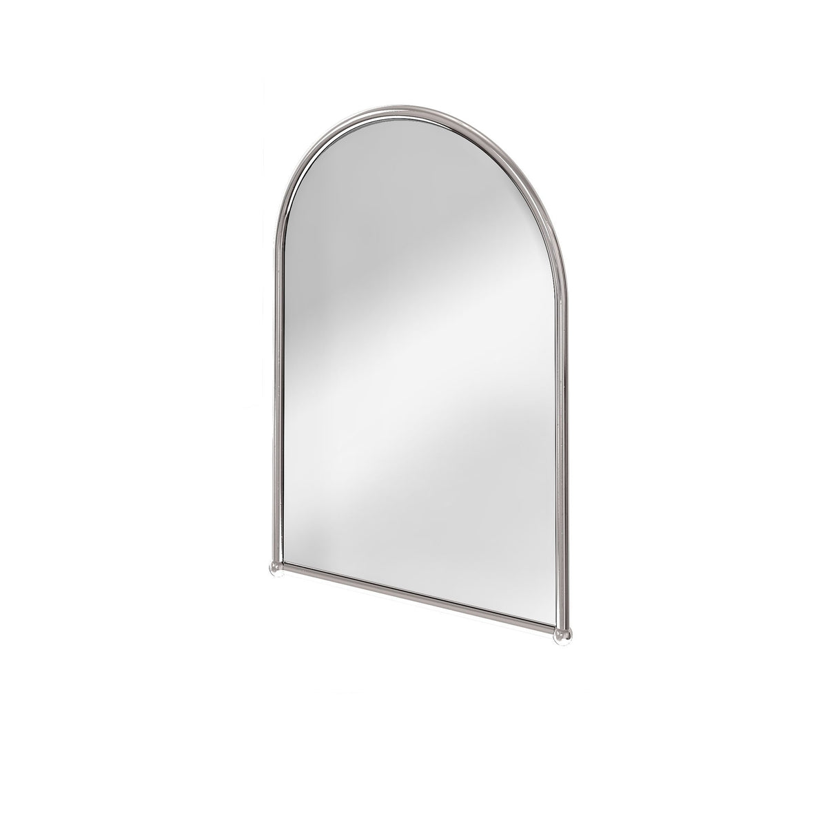 Bågformad spegel Burlington med metallram 50 x 70 cm Krom