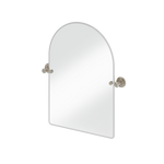 Bågformad spegel Burlington med spegelfästen Borstad nickel, 450 x 650 mm fäste 1850