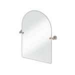 Bågformad spegel Burlington med spegelfästen Borstad nickel, 450 x 650 mm fäste 1909