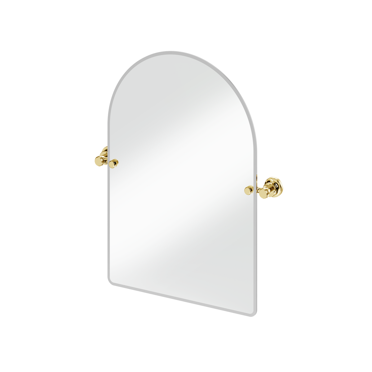 Bågformad spegel Burlington med spegelfästen Guld, 450 x 650 mm fäste 1909