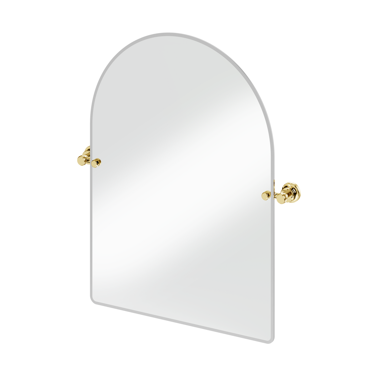 Bågformad spegel Burlington med spegelfästen Guld, 550 x 750 mm fäste 1909