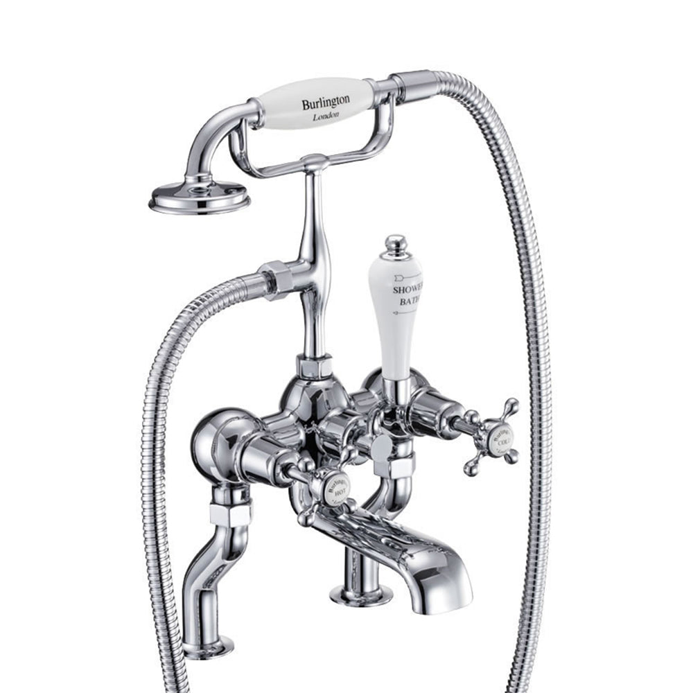 Burlington Claremont sargmonterad med handdusch badkarsblandare krom