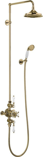 Duschset Burlington Avon utanpåliggande förlängt Guld, 9 tum (23 cm)