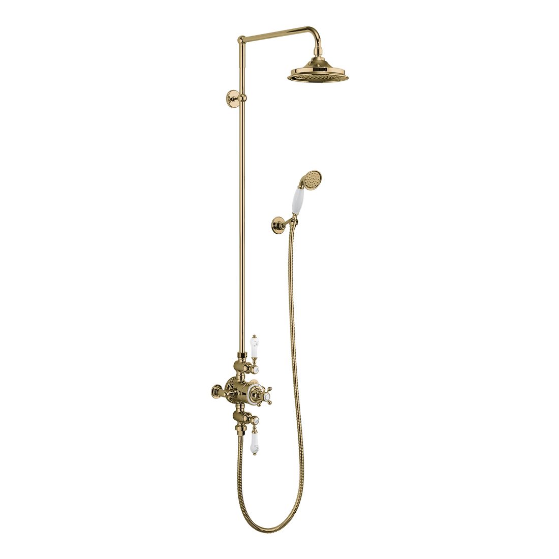 Duschset Burlington Avon utanpåliggande Guld, 9 tum (23 cm)