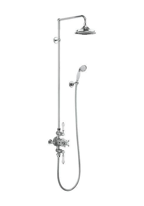 Duschset Burlington Avon utanpåliggande Krom, 9 tum (23 cm)