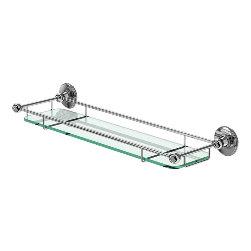 Glashylla Burlington med räcke Krom