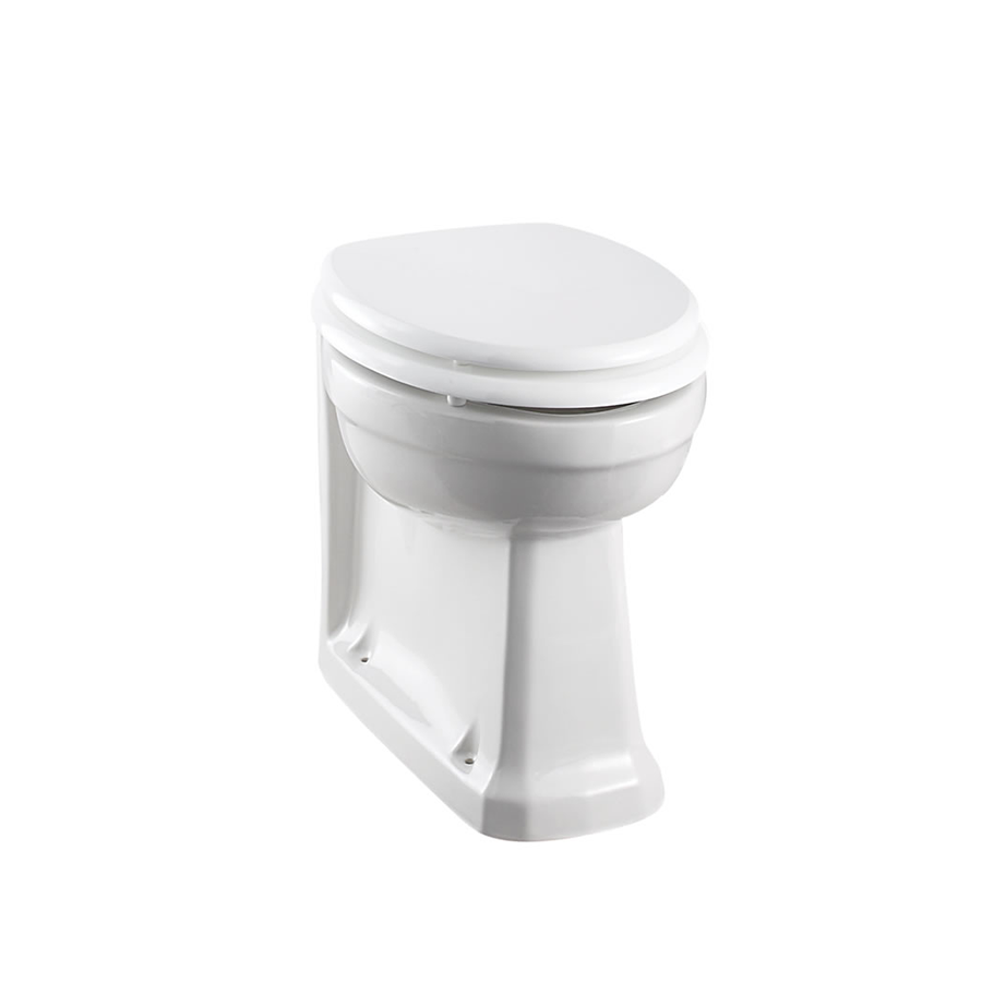 Golvstående toalettstol Burlington back to wall inbyggnadstoalett med soft close-sits
