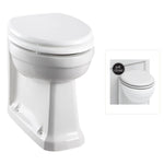 Golvstående toalettstol Burlington back to wall inbyggnadstoalett med soft close-sits, sits matt vit