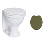 Golvstående toalettstol Burlington Guild med soft close-sits, sits carlyle grön