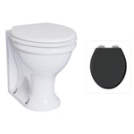 Golvstående toalettstol Burlington Guild med soft close-sits, sits matt svart