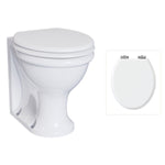 Golvstående toalettstol Burlington Guild med soft close-sits, sits varley vit
