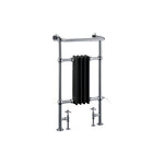 Handdukstork Burlington Bloomsbury Krom med svart radiator