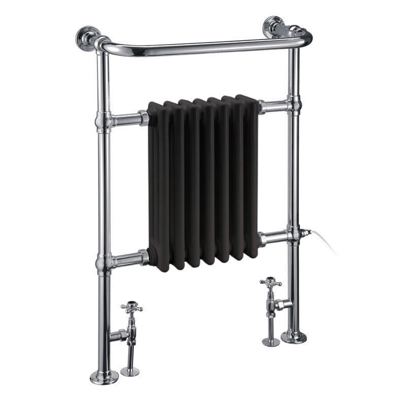 Handdukstork Burlington Trafalgar Krom med svart radiator