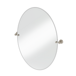 Oval spegel Burlington med spegelfästen Borstad nickel, 600 x 800 mm fäste 1909
