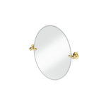 Oval spegel Burlington med spegelfästen Guld, 400 x 500 mm fäste 1850