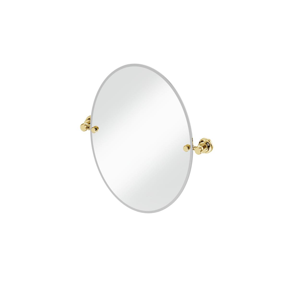 Oval spegel Burlington med spegelfästen Guld, 400 x 500 mm fäste 1909