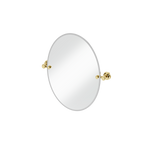 Oval spegel Burlington med spegelfästen Guld, 400 x 500 mm fäste 1909