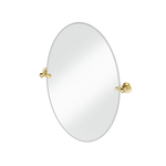 Oval spegel Burlington med spegelfästen Guld, 500 x 700 mm fäste 1850