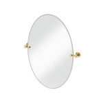 Oval spegel Burlington med spegelfästen Guld, 500 x 700 mm fäste 1909