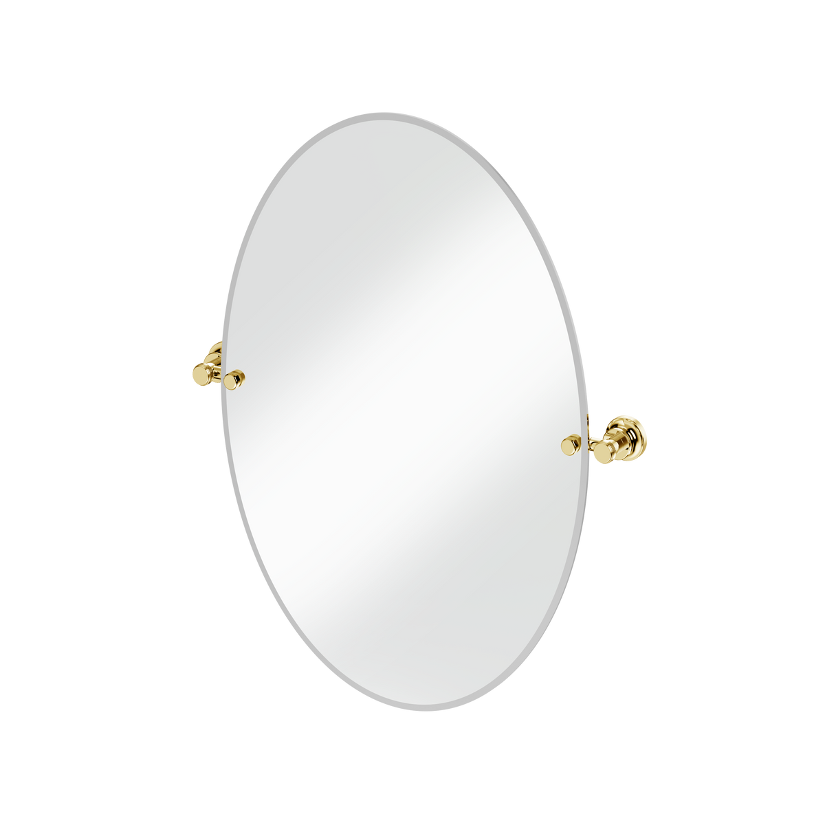 Oval spegel Burlington med spegelfästen Guld, 500 x 700 mm fäste 1909