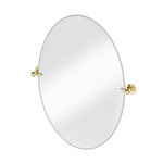 Oval spegel Burlington med spegelfästen Guld, 600 x 800 mm fäste 1850
