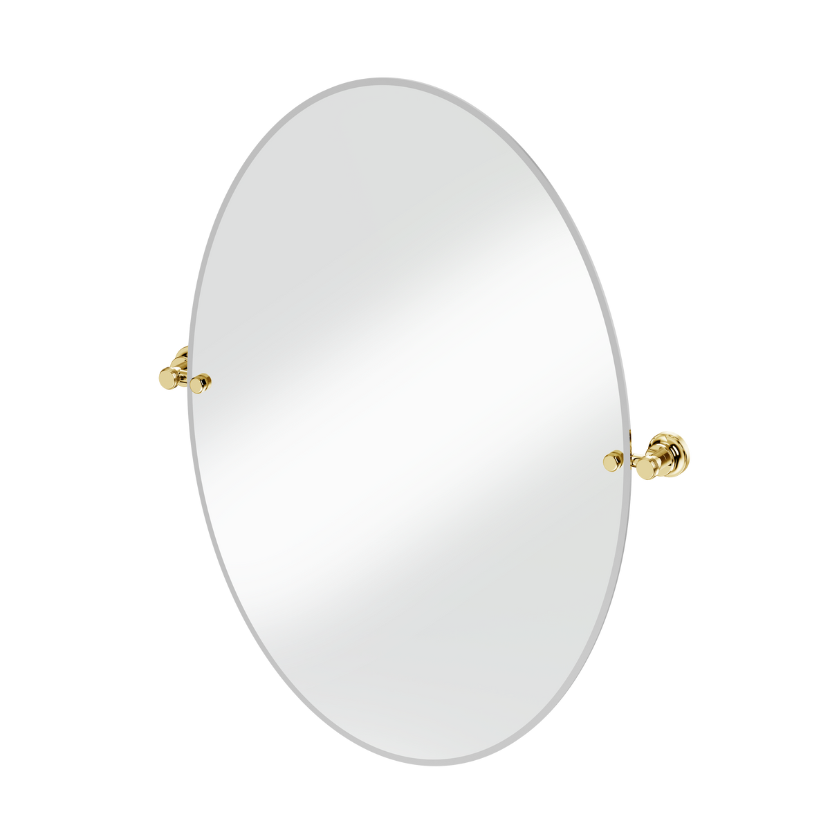Oval spegel Burlington med spegelfästen Guld, 600 x 800 mm fäste 1909