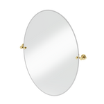 Oval spegel Burlington med spegelfästen Guld, 600 x 800 mm fäste 1909