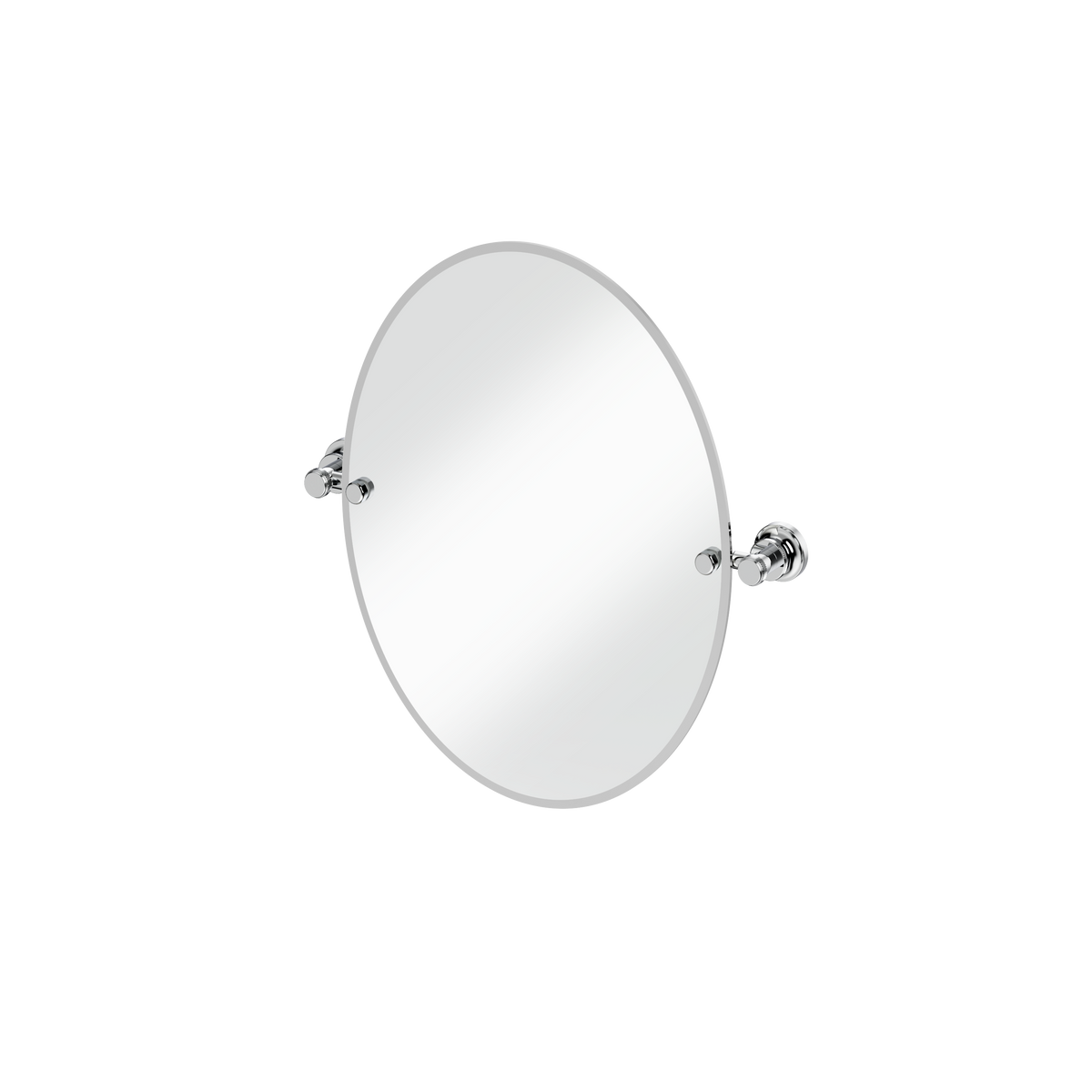 Oval spegel Burlington med spegelfästen Krom, 400 x 500 mm fäste 1909
