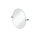 Oval spegel Burlington med spegelfästen Krom, 400 x 500 mm fäste 1909