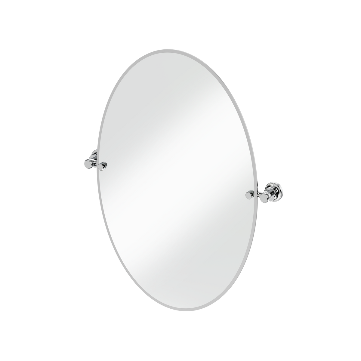 Oval spegel Burlington med spegelfästen Krom, 500 x 700 mm fäste 1909