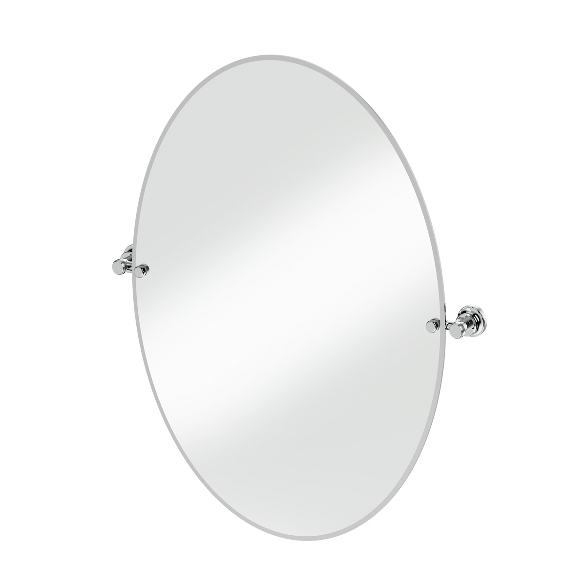 Oval spegel Burlington med spegelfästen Krom, 600 x 800 mm fäste 1909
