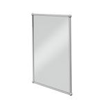 Rektangulär spegel Burlington med metallram 50 x 70 cm Krom