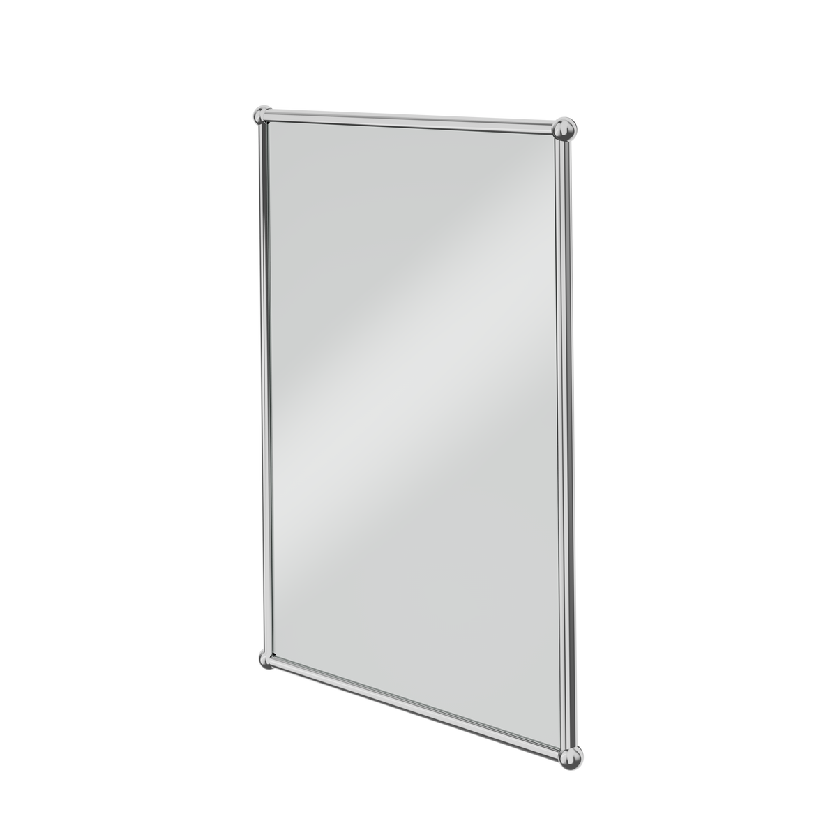Rektangulär spegel Burlington med metallram 50 x 70 cm Krom